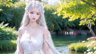 可爱吊带裙女孩