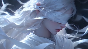 蒙眼白发君