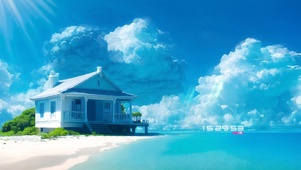 4k海边小房子