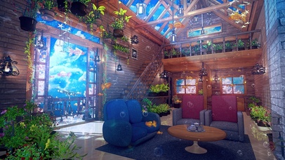 4K 唯美治愈海底房间