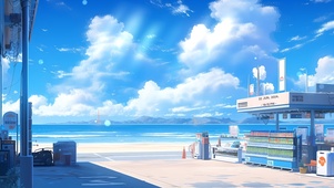 午后海边沙滩