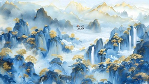 鎏金壮观山水