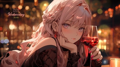 4K 微醺动漫女孩