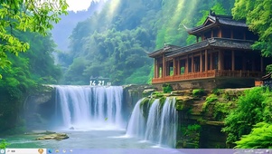 瀑布河流
