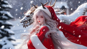 冰雪美人如画