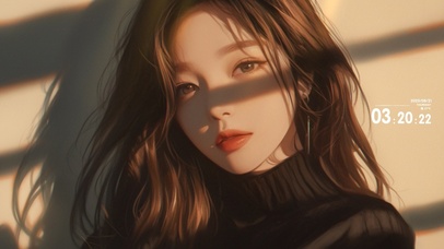 沐浴阳光少女
