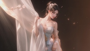 清秀甜美国风汉服美少女
