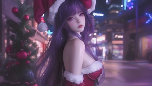 甜美圣诞女孩