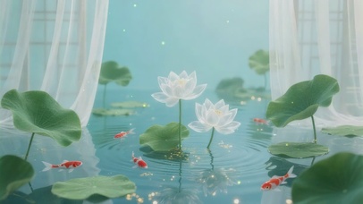 莲开见鲤，岁月安然