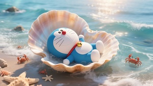 哆啦a梦与海