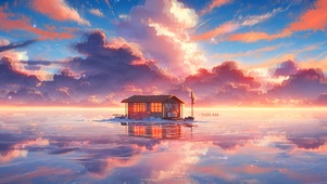 夕阳云彩房间