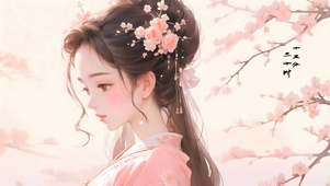古风 桃花少女