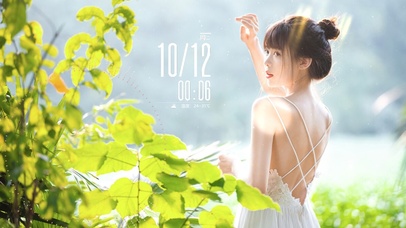 4k阳光下的美少女