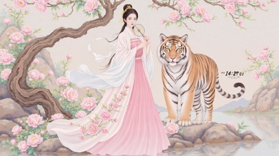 唯美古风长裙女孩