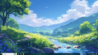 4K唯美山间小溪主题
