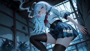 可爱JK裙女孩