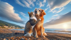 猫狗贴贴