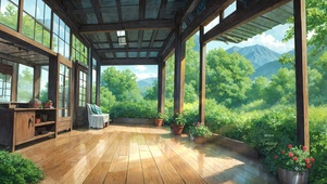 夏日森林小院
