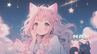 猫耳女孩与萌宠