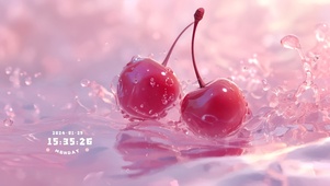 清澈治愈的樱桃