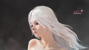 可爱白发少女