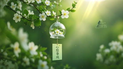 护眼春天风铃
