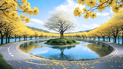 黄花风铃木环道