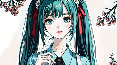 清纯可爱双马尾美女