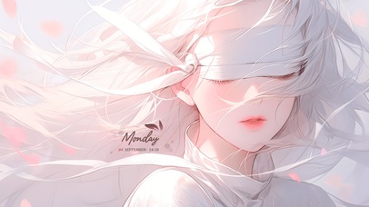 4K 唯美蒙眼女孩