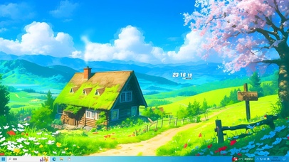 阳光白云樱花小屋