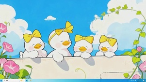 可爱一群鸭子桌面主题