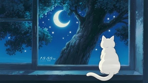 治愈猫咪背影