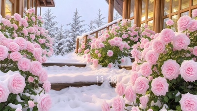 雪中玫瑰