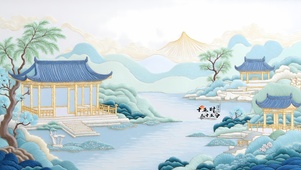 唯美小清新水榭楼阁