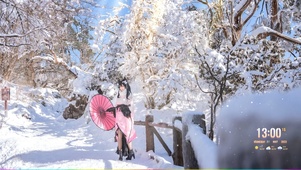 雪地性感高清美女