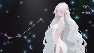 纯真银发白羊座美少女