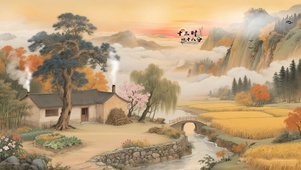 秋天的乡村景色