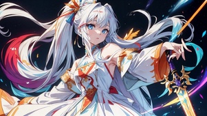 银发执剑少女