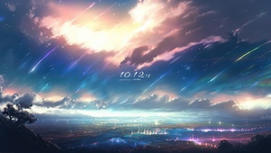 4K唯美治愈梦幻星空流星