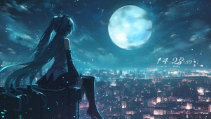 夜晚星空初音
