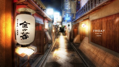 日本夜晚街道（4K超清）