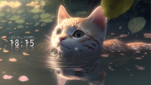 阳光下可爱猫咪