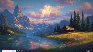 星落湖山-桌面主题