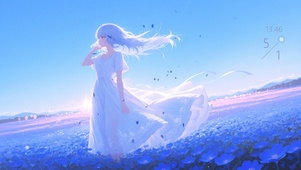唯美花海少女