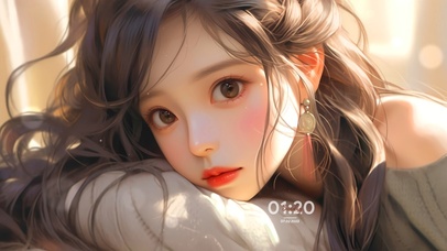 4k甜美星星眼女孩