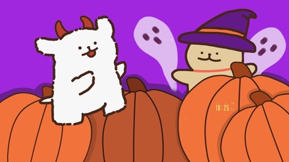 线条小狗的万圣节