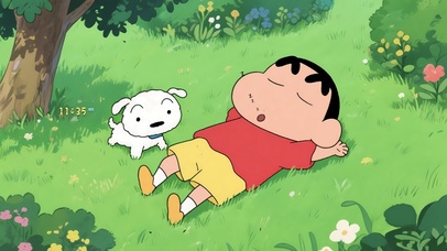 无忧无虑酣睡小新