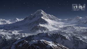 雪山夜晚的星空