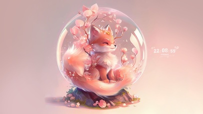 水晶球里的小狐狸