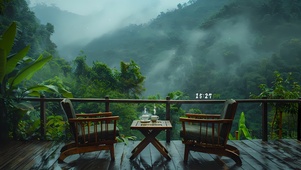 饮茶观山 护眼